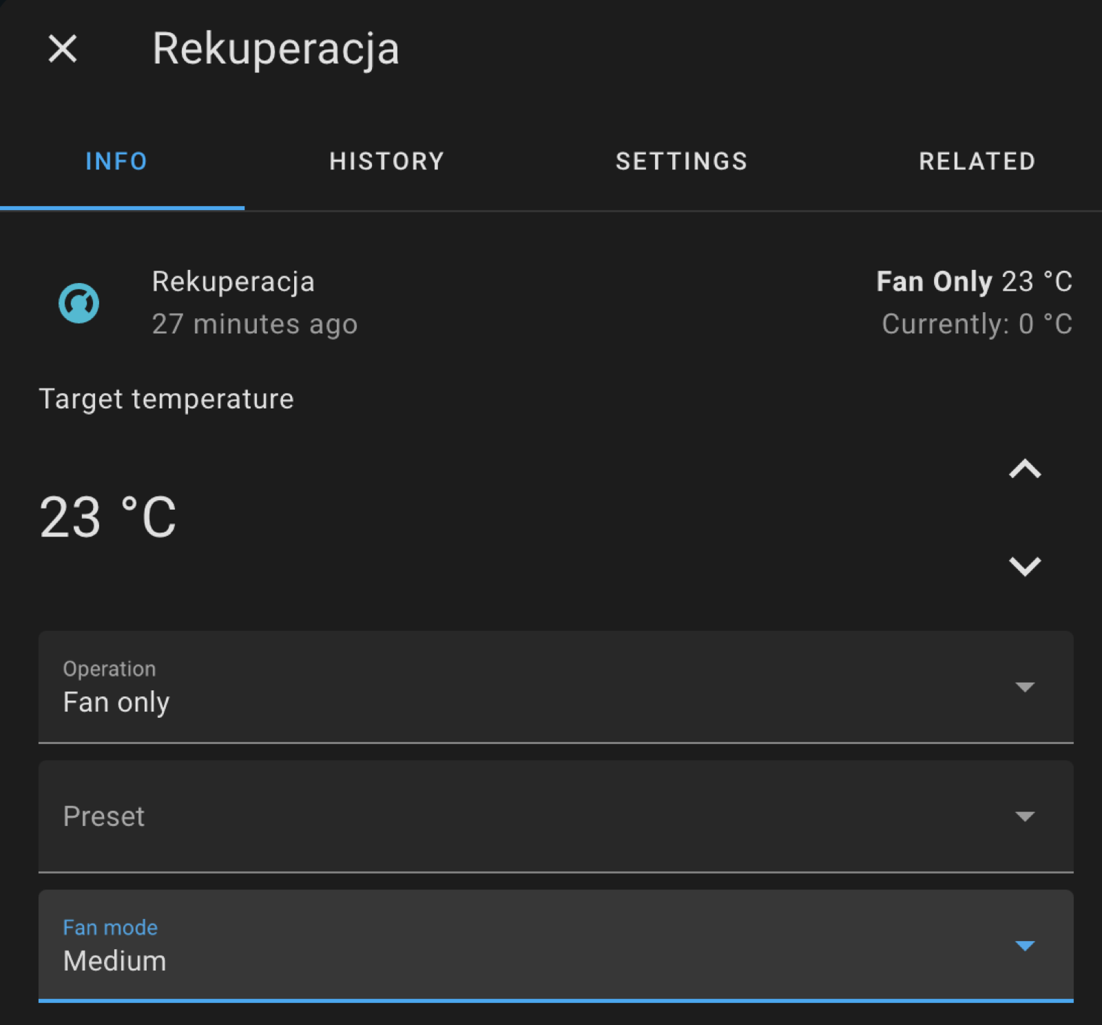 Encje modułu w Home Assistant